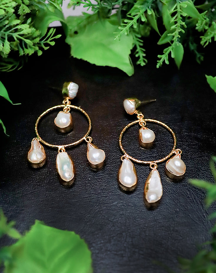Ocean Glow Chandbali Earrings