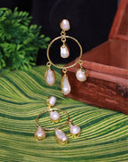 Ocean Glow Chandbali Earrings